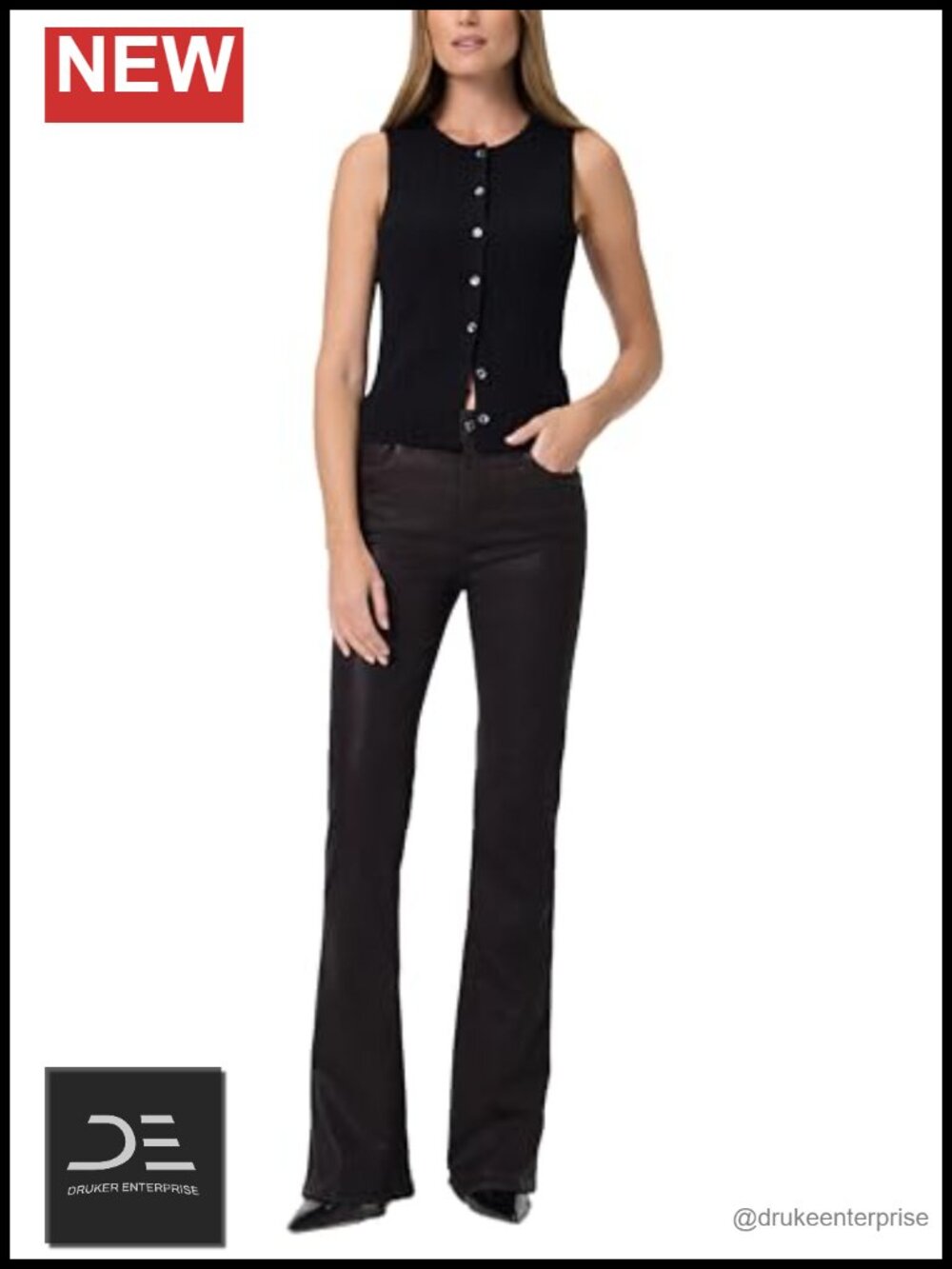 PAIGE Women's High Rise Bootcut Jeans 32" Inseam Chicory Coffee Luxe Coating